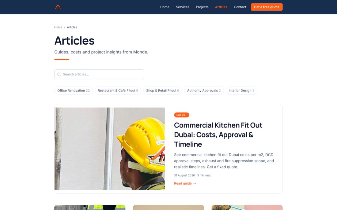 SEO articles we publish for Monde